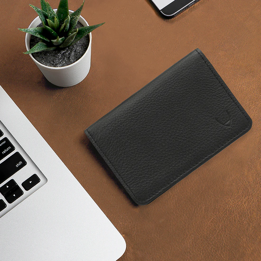 20 Black Leather Card Holder - Image 2
