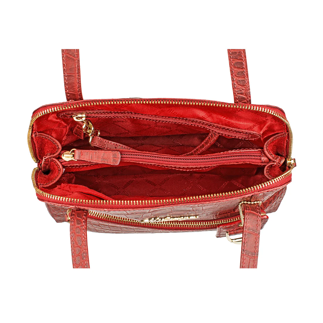 109 01 Red Leather Tote Bag - Image 4