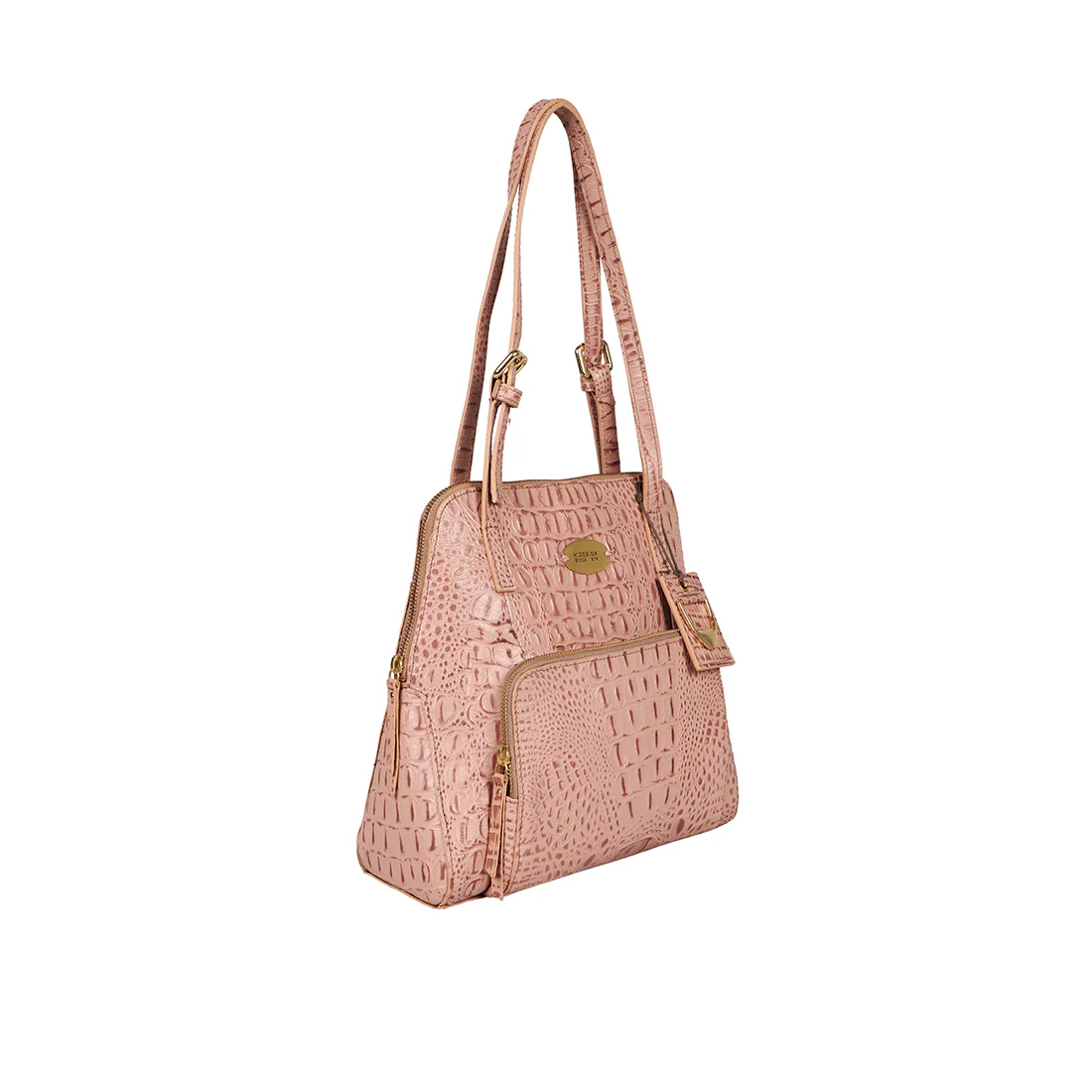 109 01 Pink Leather Tote Bag - Image 3