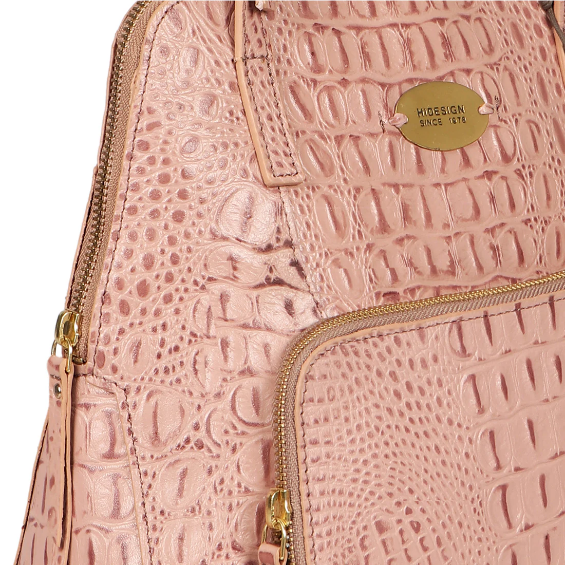 109 01 Pink Leather Tote Bag - Image 4