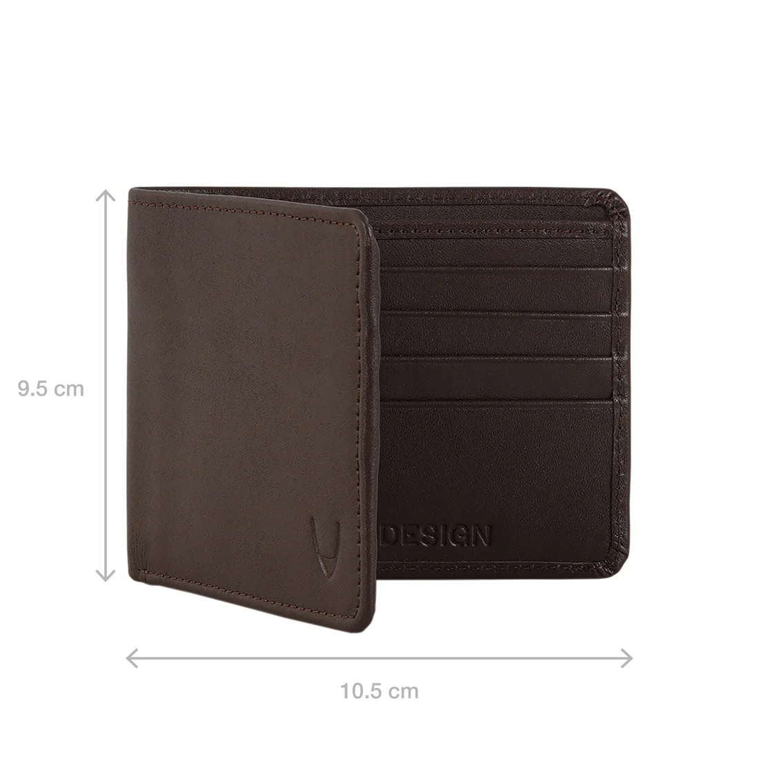 17 Brown Leather Bi-Fold Wallet - Image 3