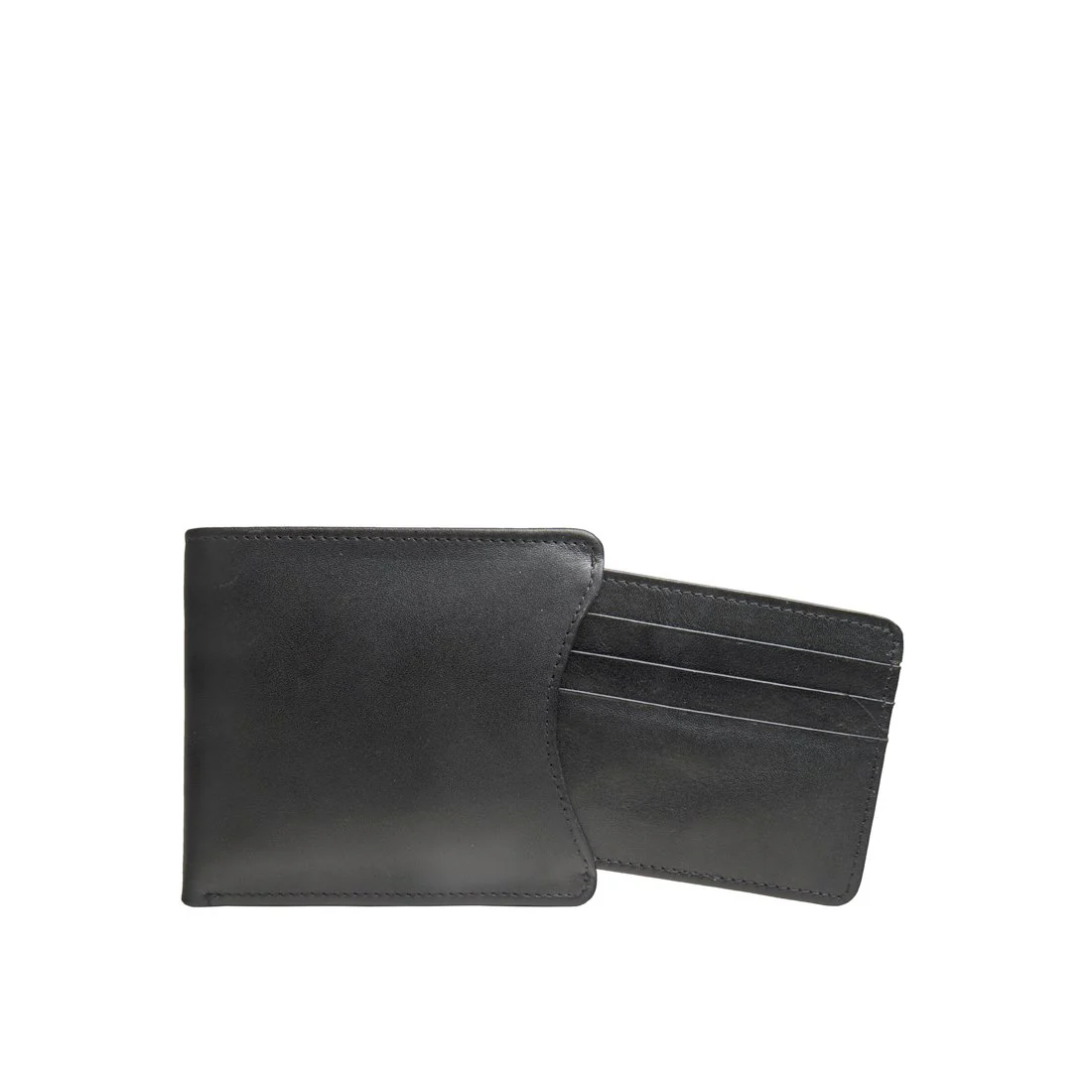 21036 Black Leather Bi-Fold Wallet - Image 3