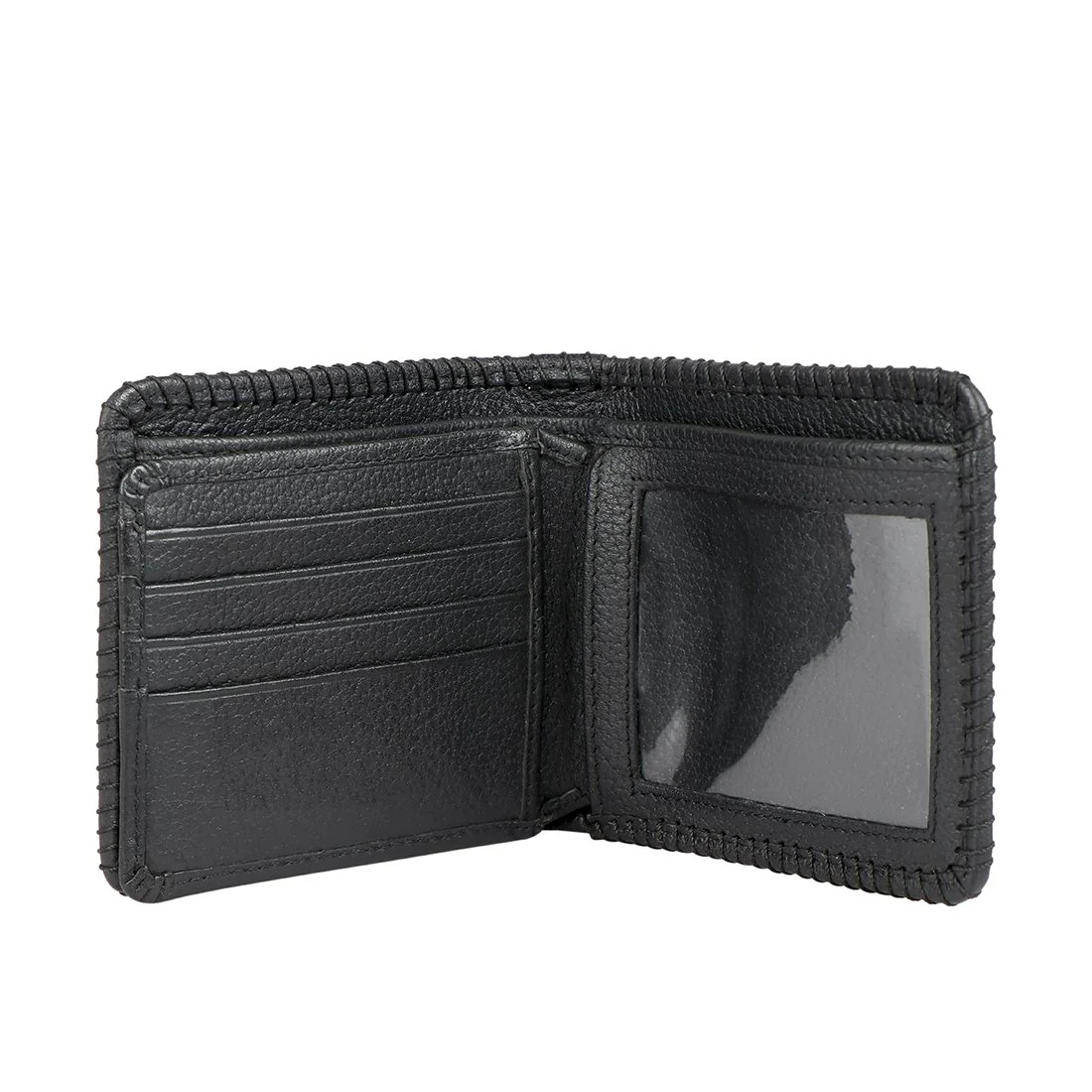 247-2020  Black Leather Bi-Fold Wallet - Image 4