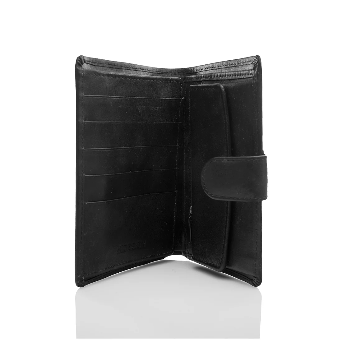 254-Ph Black Leather Passport Holder - Image 2