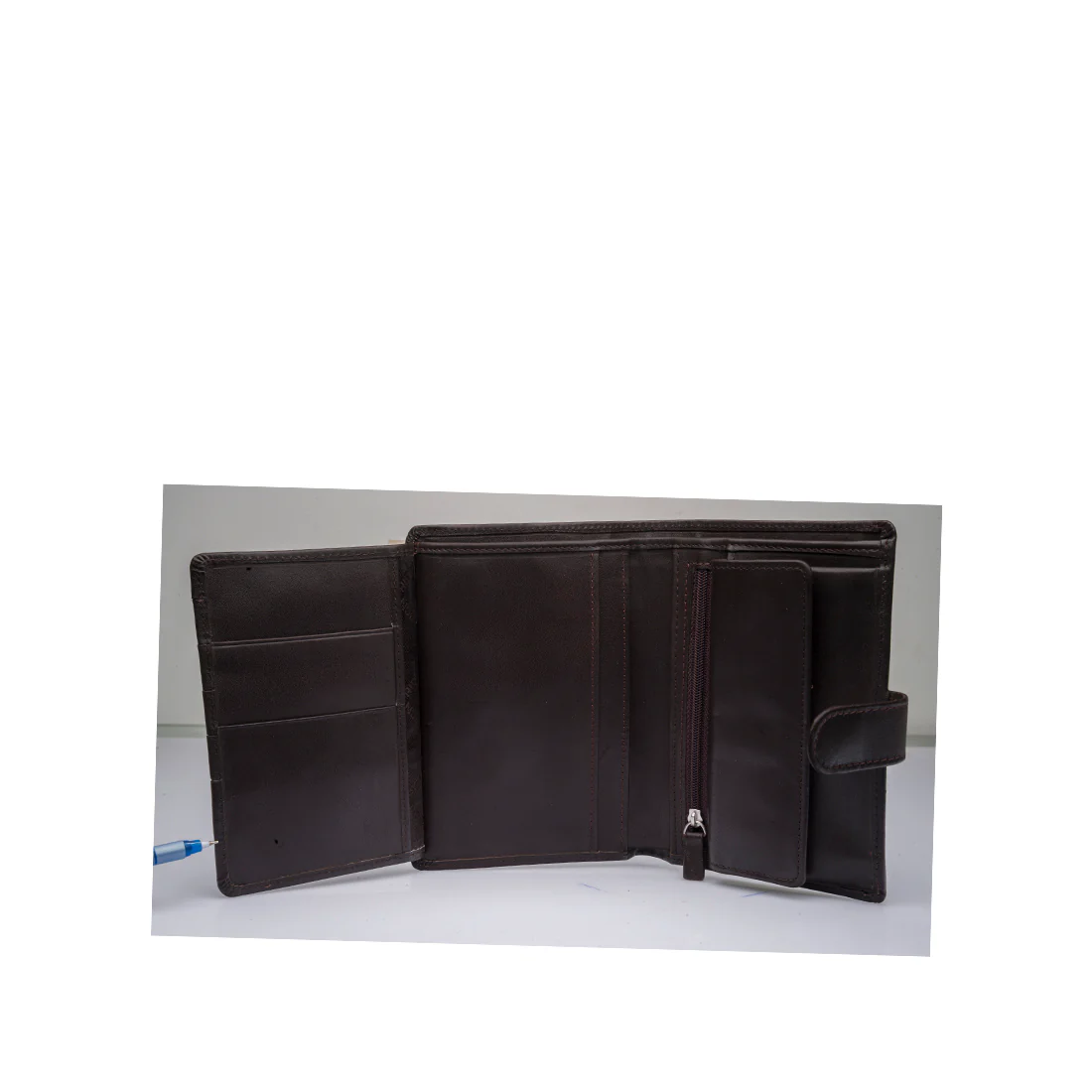 254-Ph Brown Leather Passport Holder - Image 3