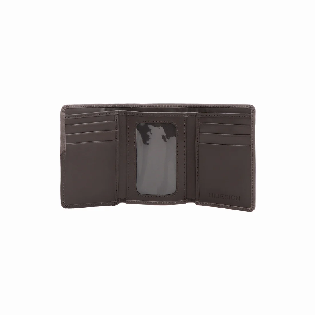 255-Tf Brown Leather Trifold Wallet - Image 2