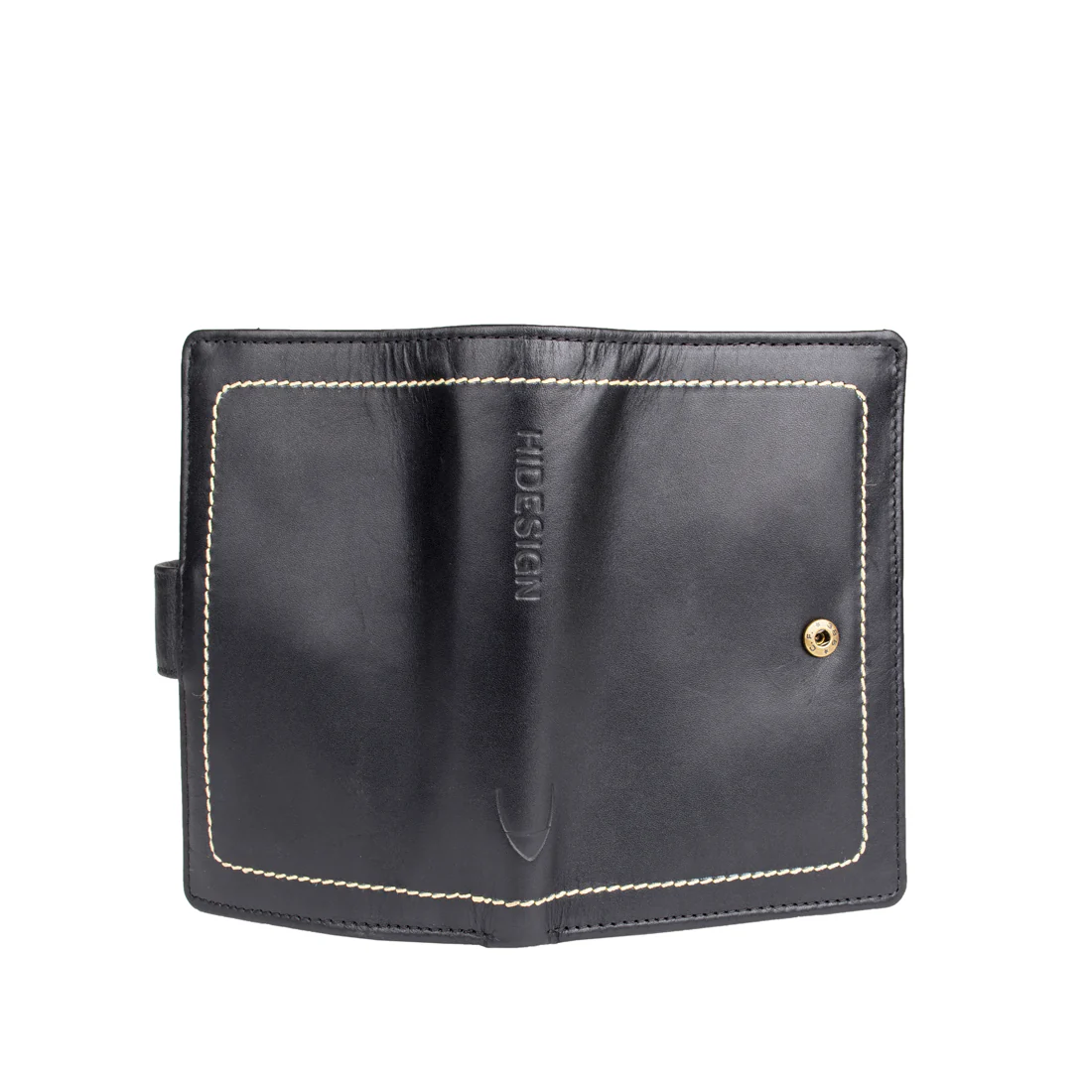 258-Ph Rf Black Leather Passport Holder - Image 3