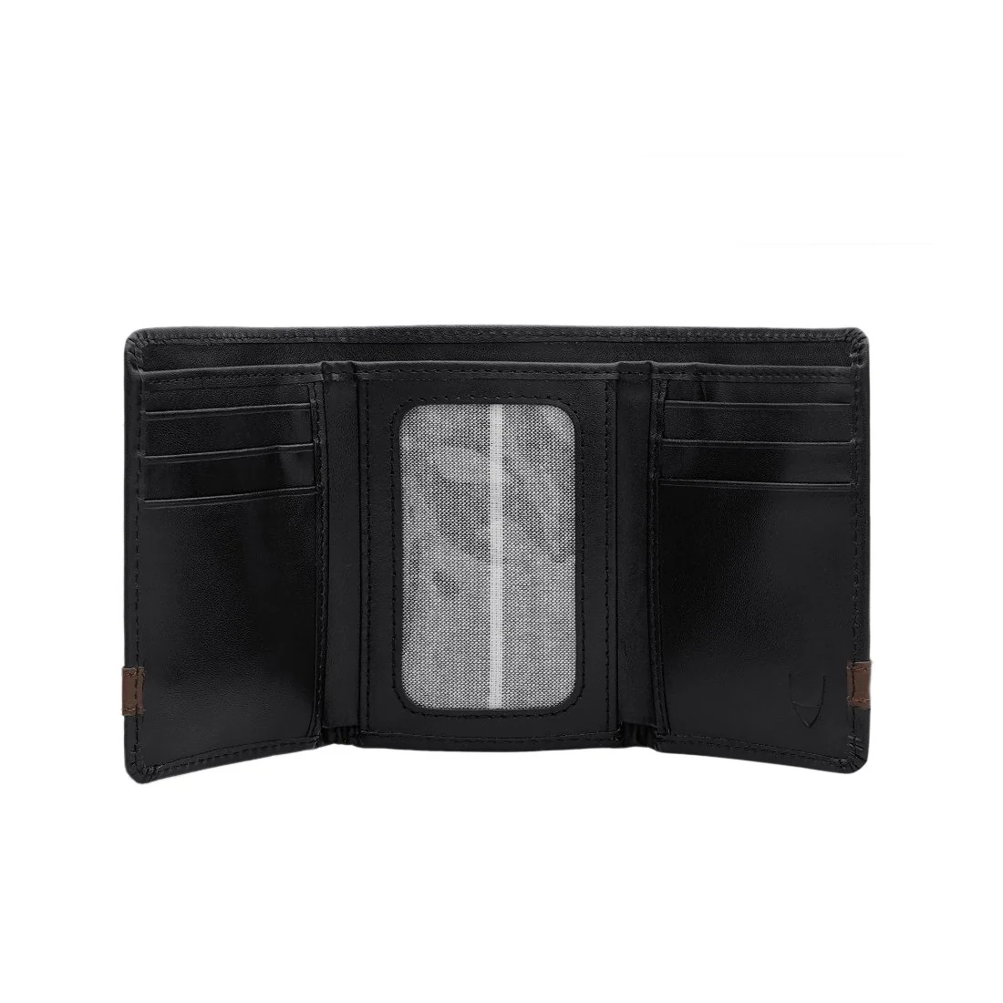 259-Tf Black Leather Trifold Wallet - Image 3
