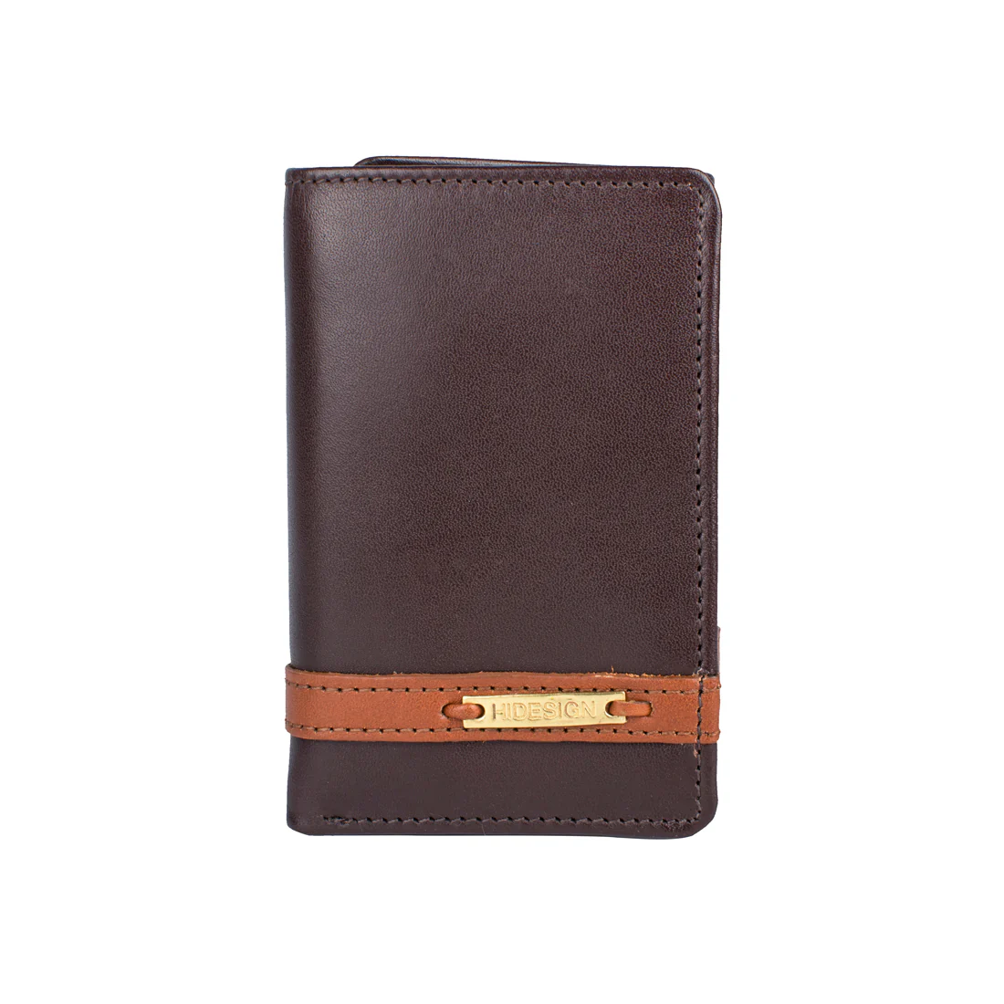 259-Tf Brown Leather Trifold Wallet
