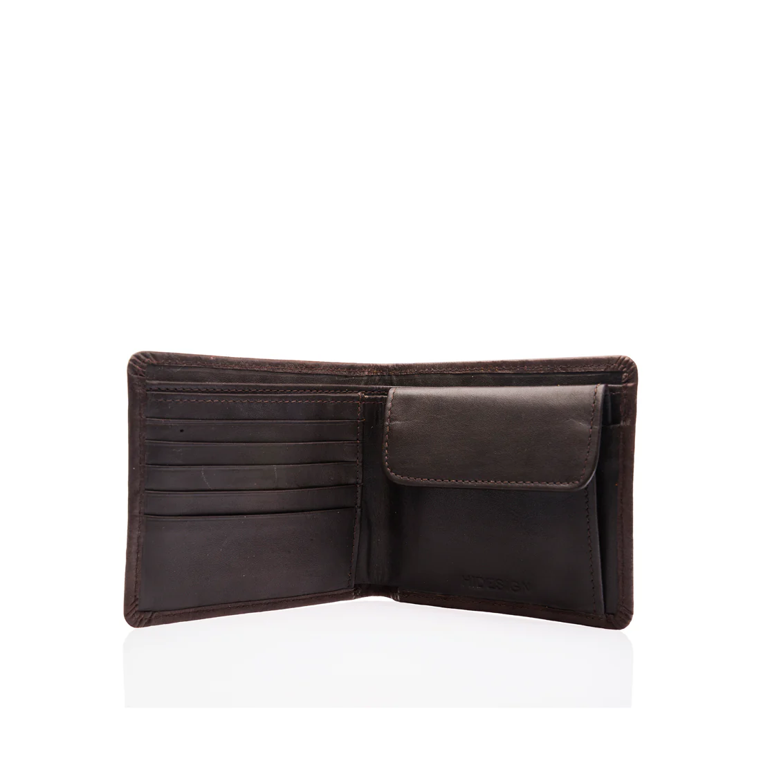 260-010  Brown Leather Bi-Fold Wallet - Image 2
