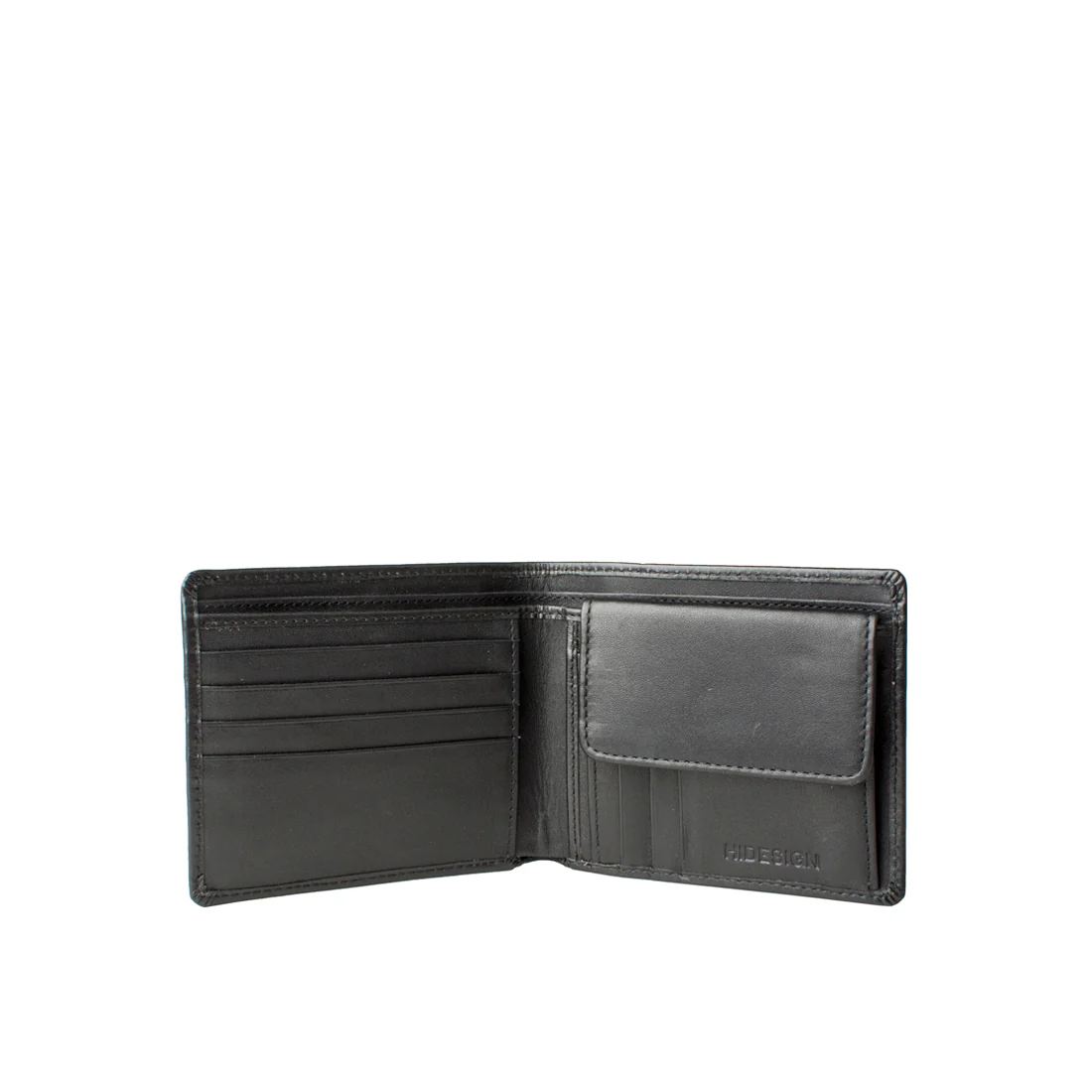 278-L107F Black Leather Bi-Fold Wallet - Image 4