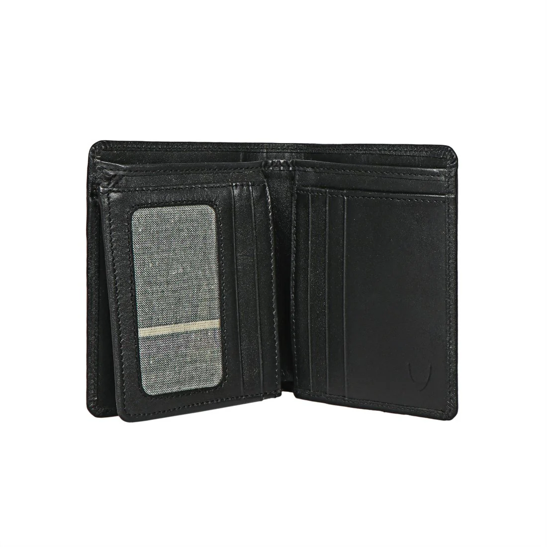 279-144B  Black Leather Bi-Fold Wallet - Image 4