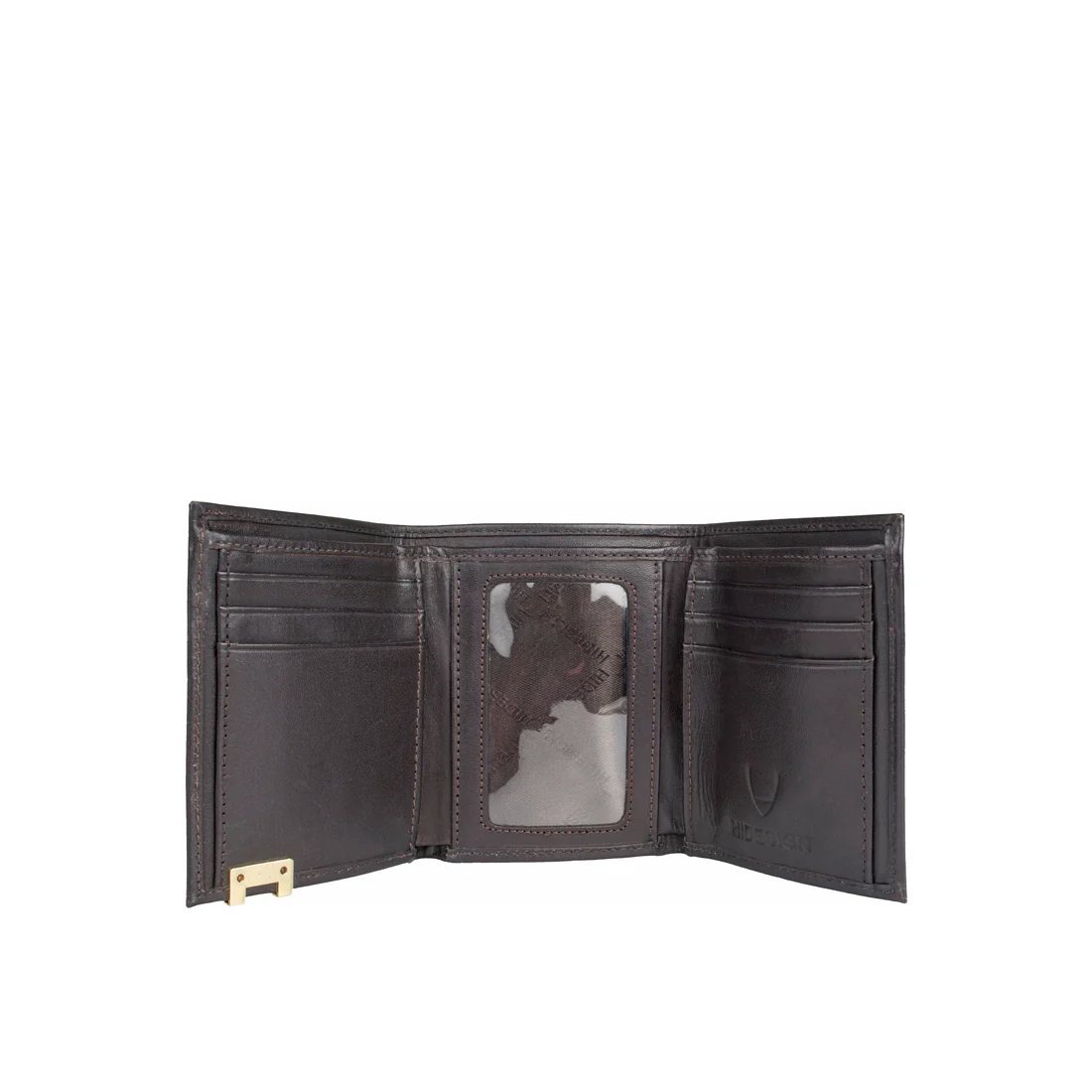 280-Tf  Brown Leather Trifold Wallet - Image 2