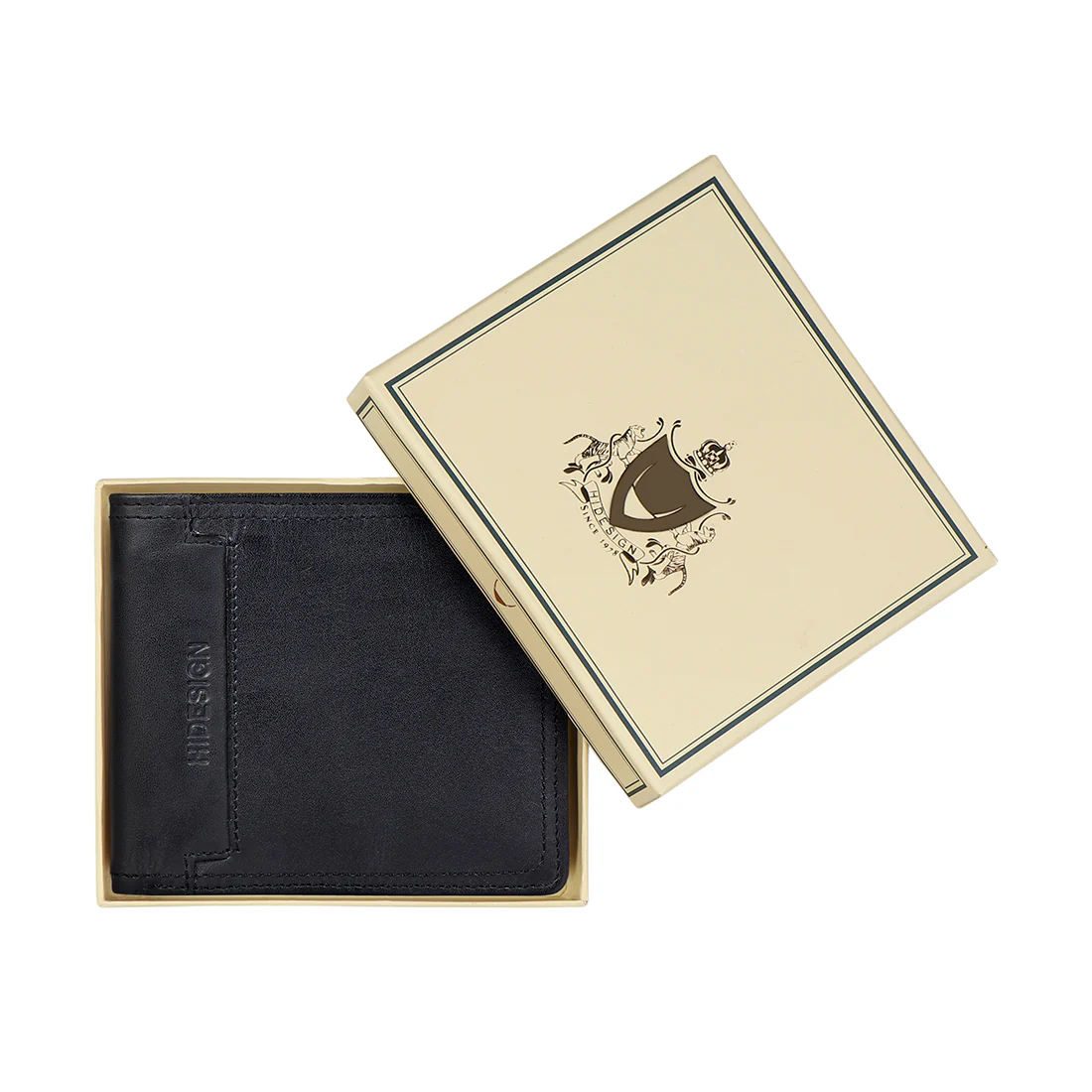 282-017 Black Leather Bi-Fold Wallet - Image 6