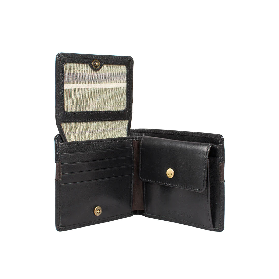 286-010F Black Leather Bi-Fold Wallet - Image 6