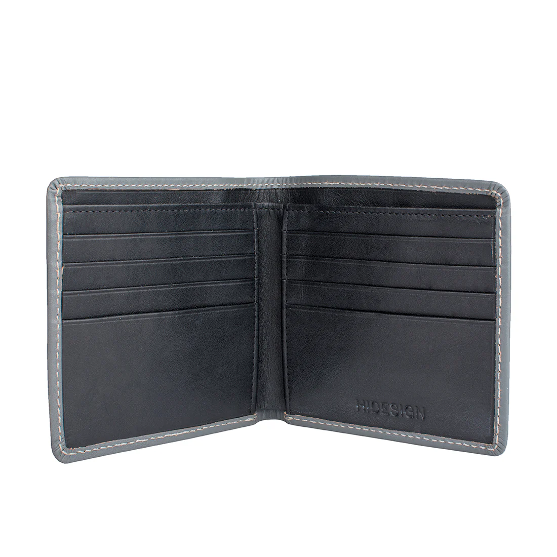 289-017 Grey Leather Bi-Fold Wallet - Image 2