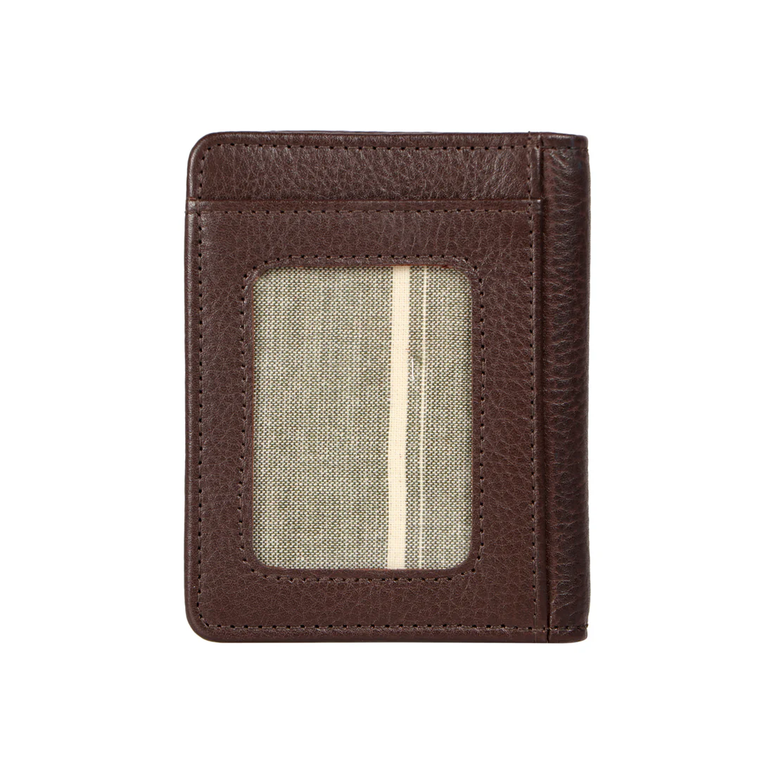 294-Idch  Brown Leather Card Holder - Image 5