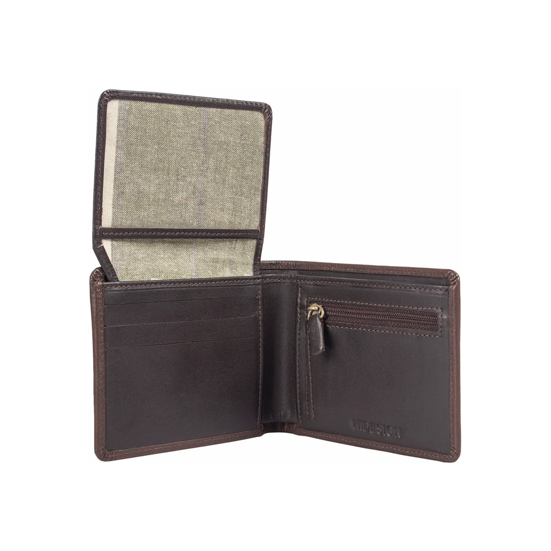 294-L104 Brown Leather Bi-Fold Wallet - Image 4
