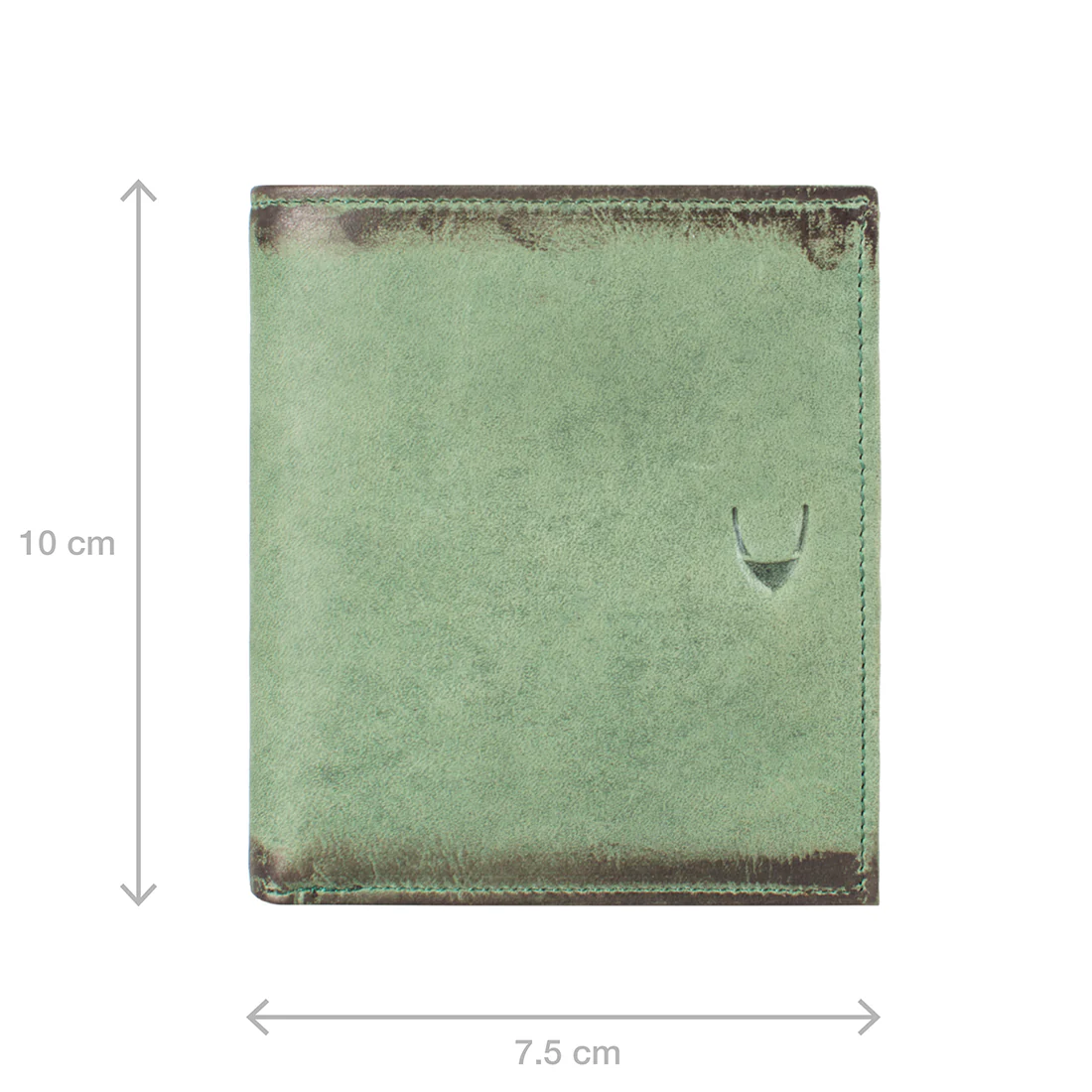 296-L105 Green Leather Bi-Fold Wallet - Image 4