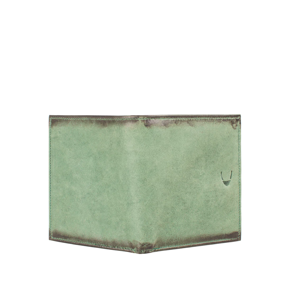 296-L105 Green Leather Bi-Fold Wallet - Image 7