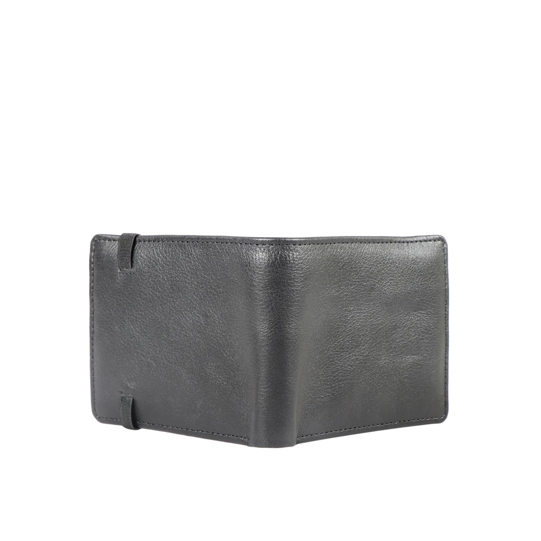 297-017  Black Leather Bi-Fold Wallet - Image 4