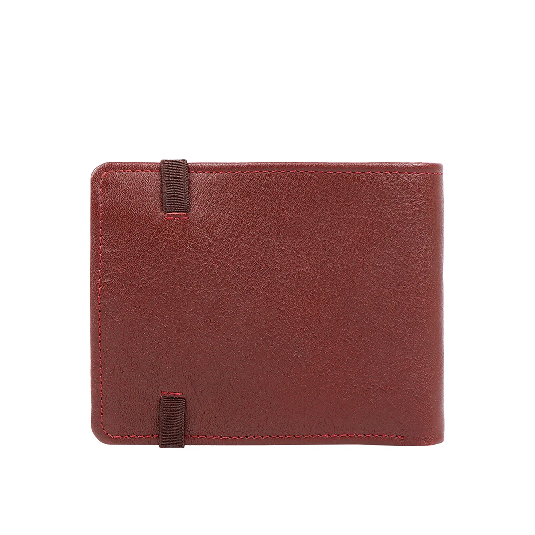 297-017  Red Leather Bi-Fold Wallet - Image 3