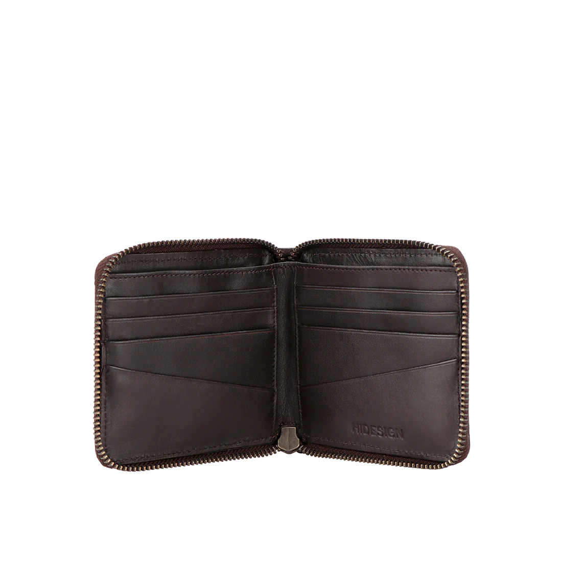 311-3030 Sb Brown Leather Zip Around Wallet - Image 3