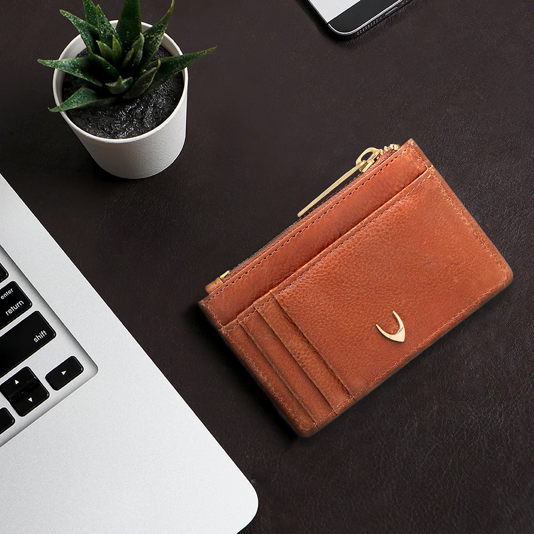 335 Ch Tan Leather Card Holder