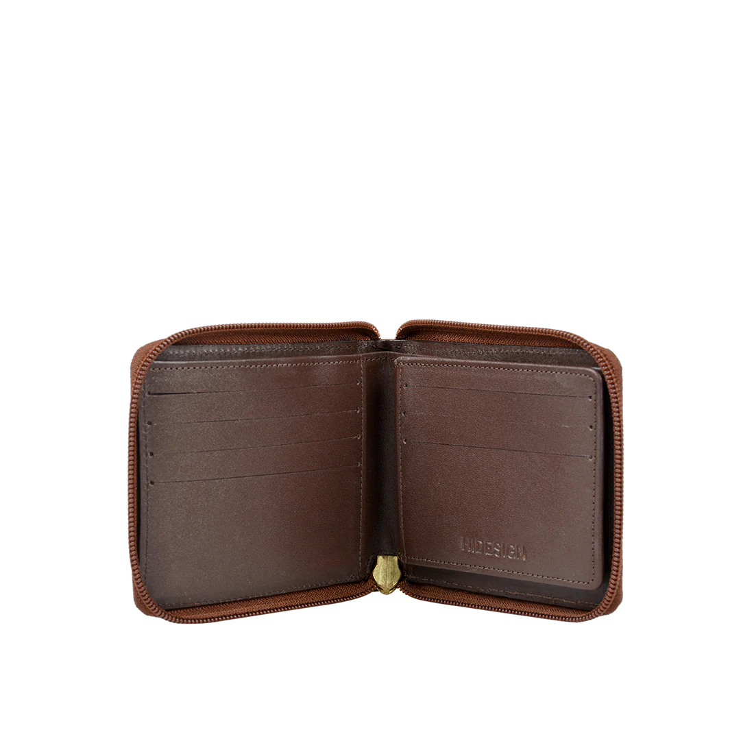 340-2020 Sb Tan Leather Zip Around Wallet - Image 5