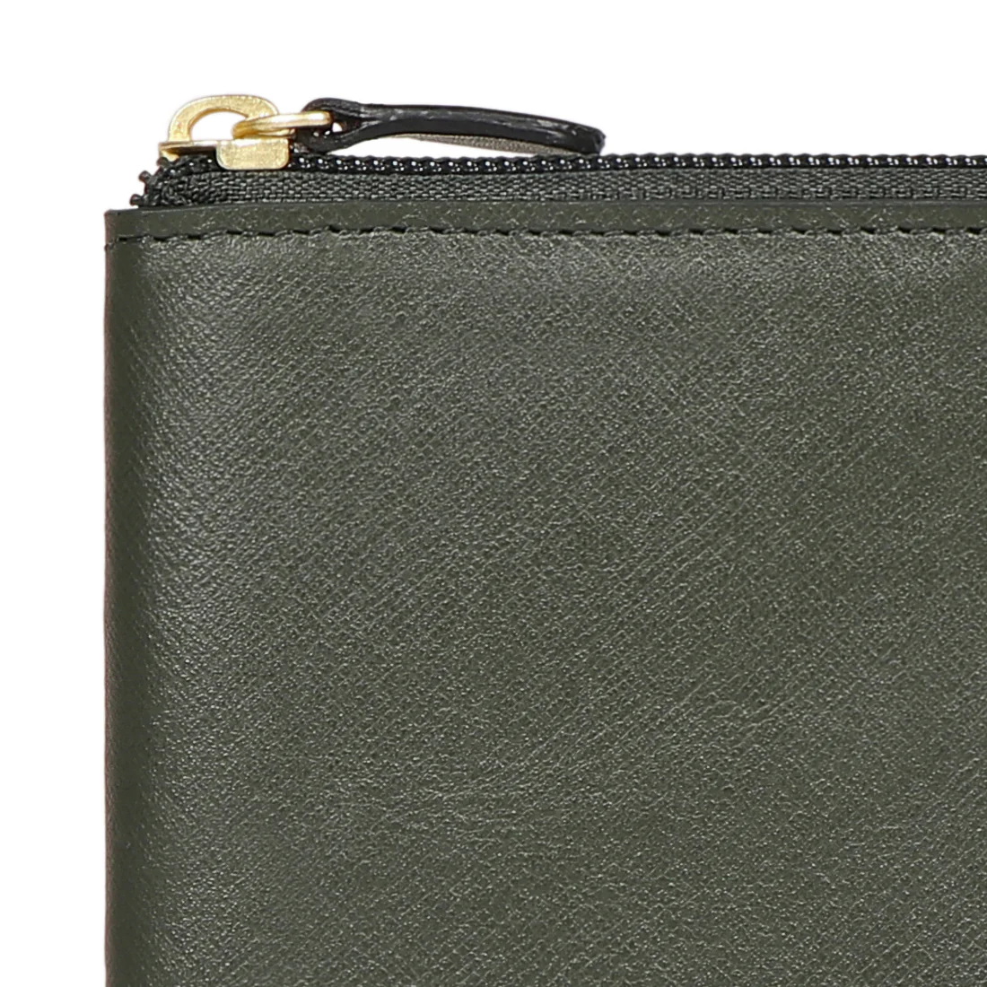 341-017 Sb Green Leather Zip Around Wallet - Image 6