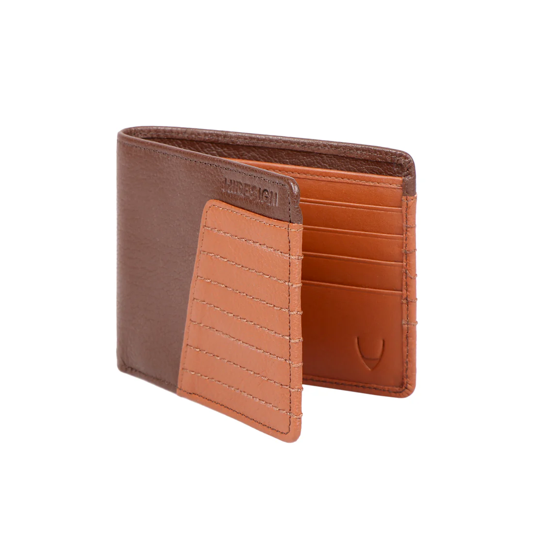 368-017  Tan Leather Bi-Fold Wallet - Image 2