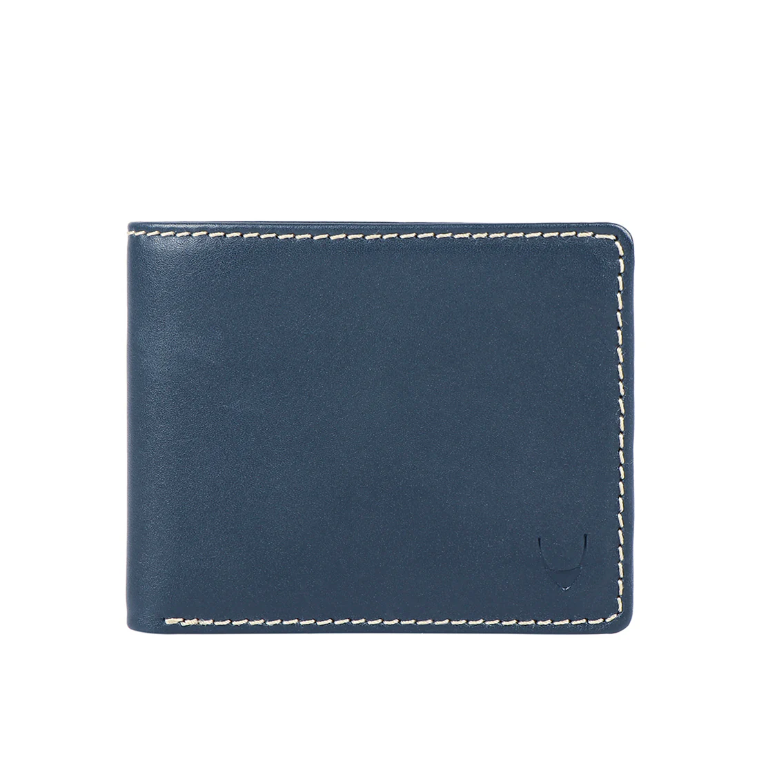375-017 Sb Blue Leather Bi-Fold Wallet