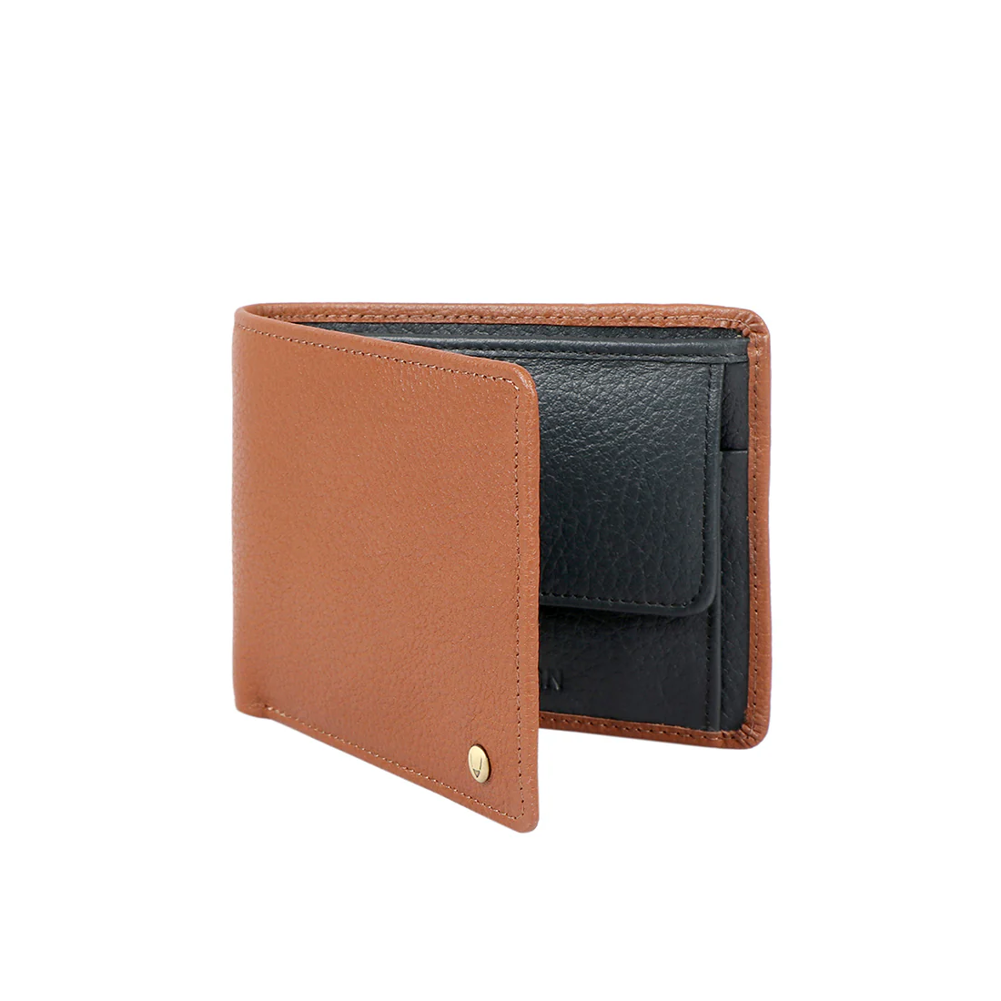 380-030 Sb Tan Leather Bi-Fold Wallet - Image 2