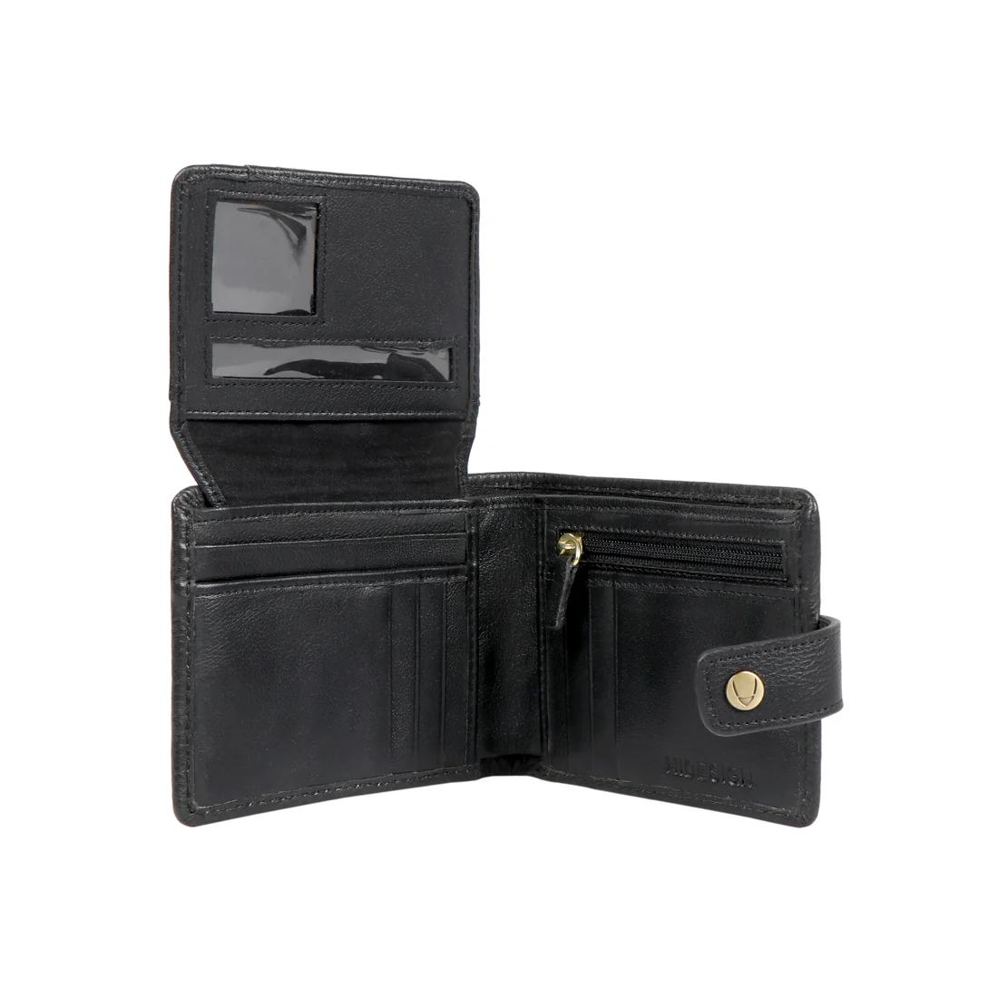 381-L107 Black Leather Bi-Fold Wallet - Image 6