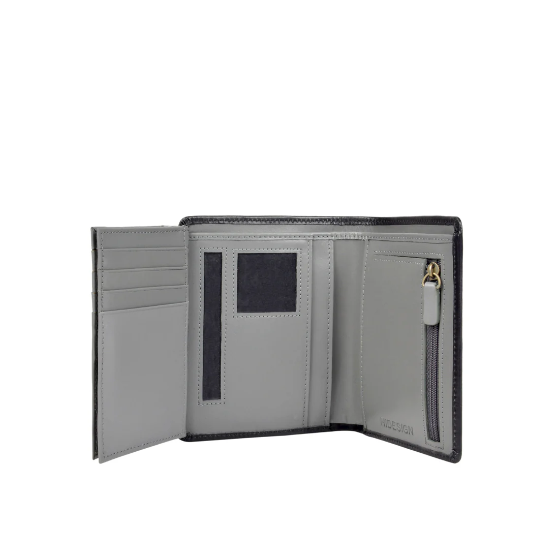 384-L108  Black Leather Bi-Fold Wallet - Image 6
