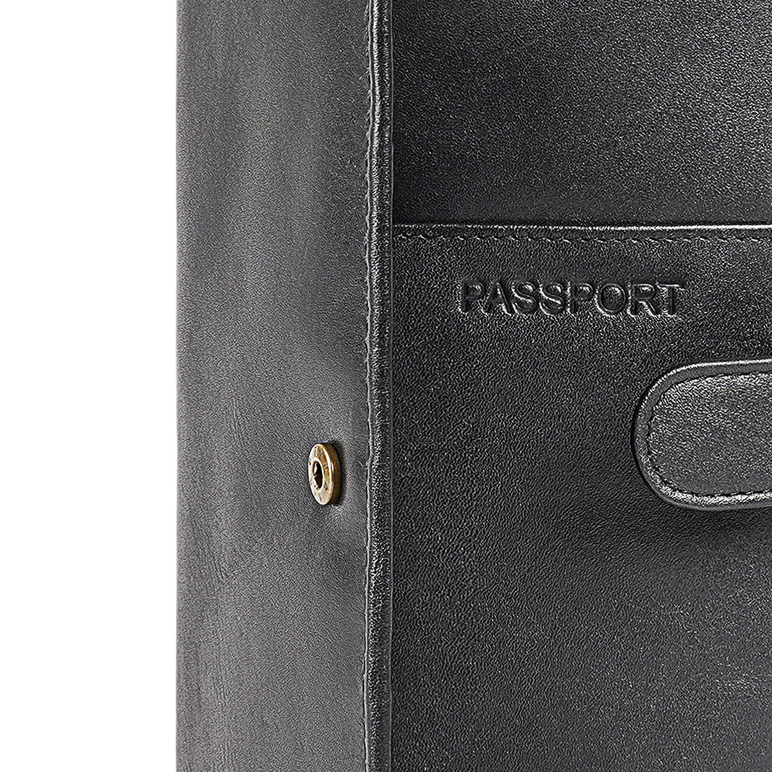 486 Rf Black Leather Passport Holder - Image 5