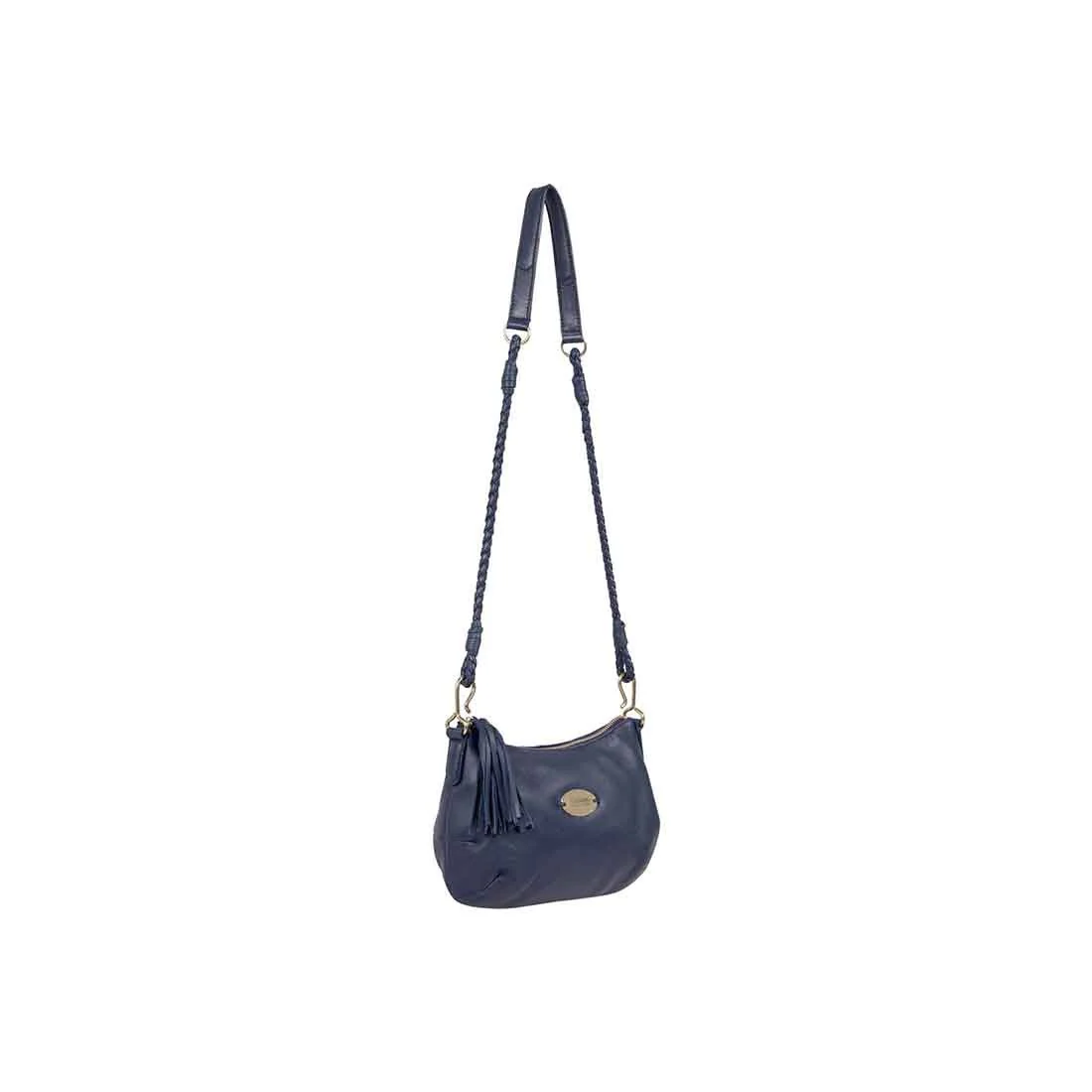 Acacia 01 Blue Leather Sling Bag - Image 3