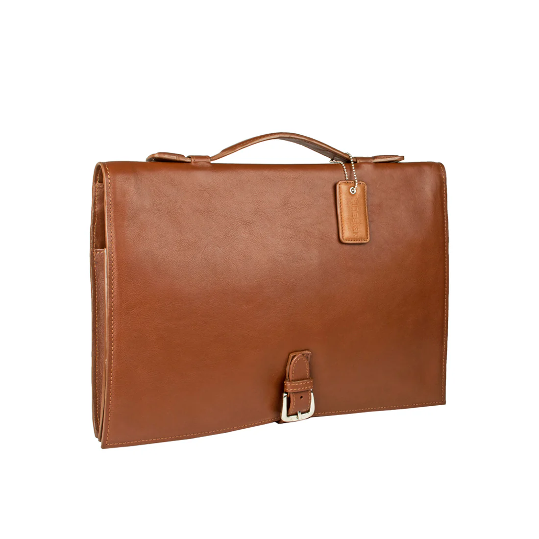 Ace Tan Leather Briefcase - Image 5
