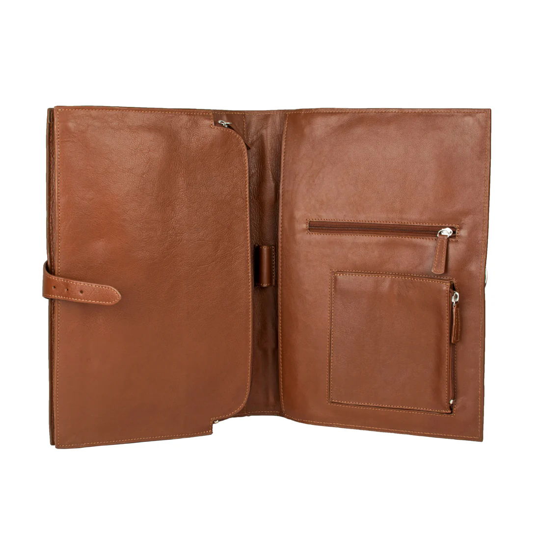 Ace Tan Leather Briefcase - Image 7