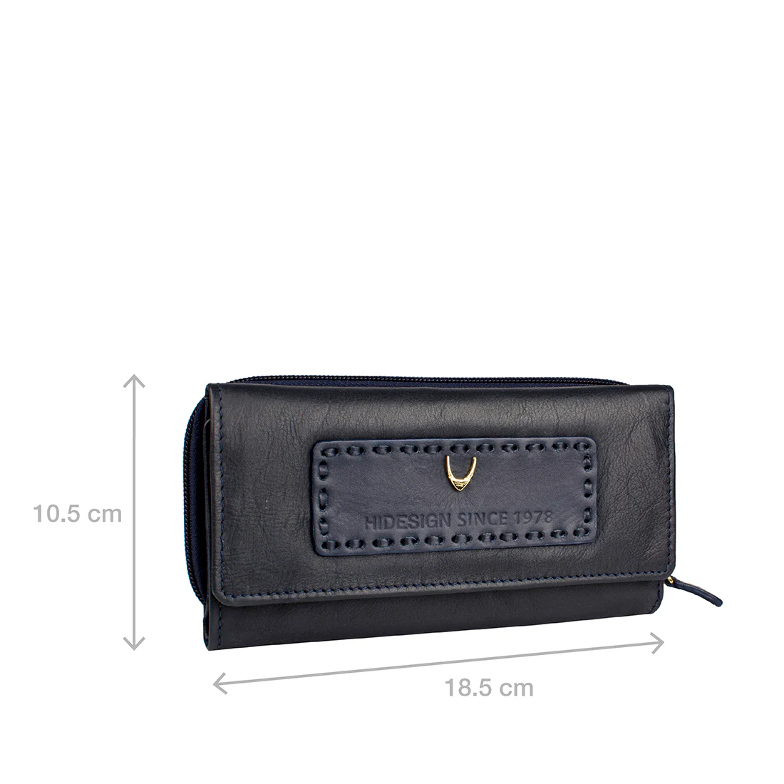 Adhara W3 Blue Leather Trifold Wallet - Image 2