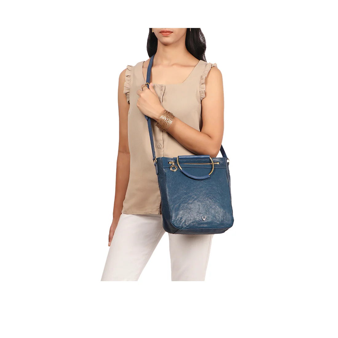 Affair 01 Blue Leather Satchel - Image 6
