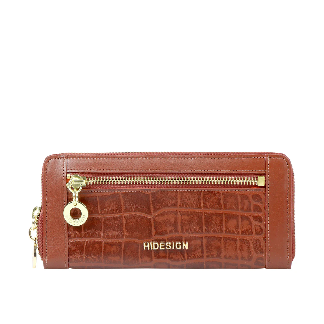 Affair W1 Tan Leather Zip Around Wallet