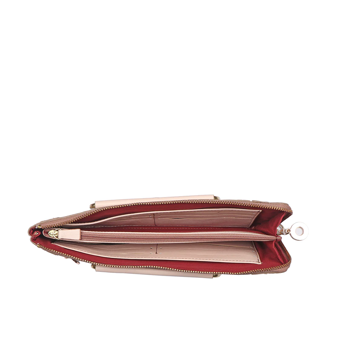 Affair W2 White Leather Zip Around Wallet - Image 5