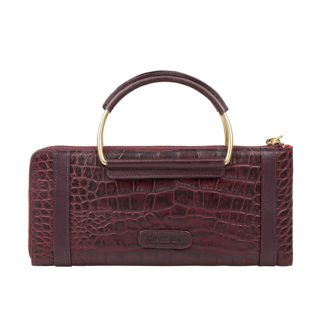 Affair W2  Purple Leather Zip Around Wallet - Image 4