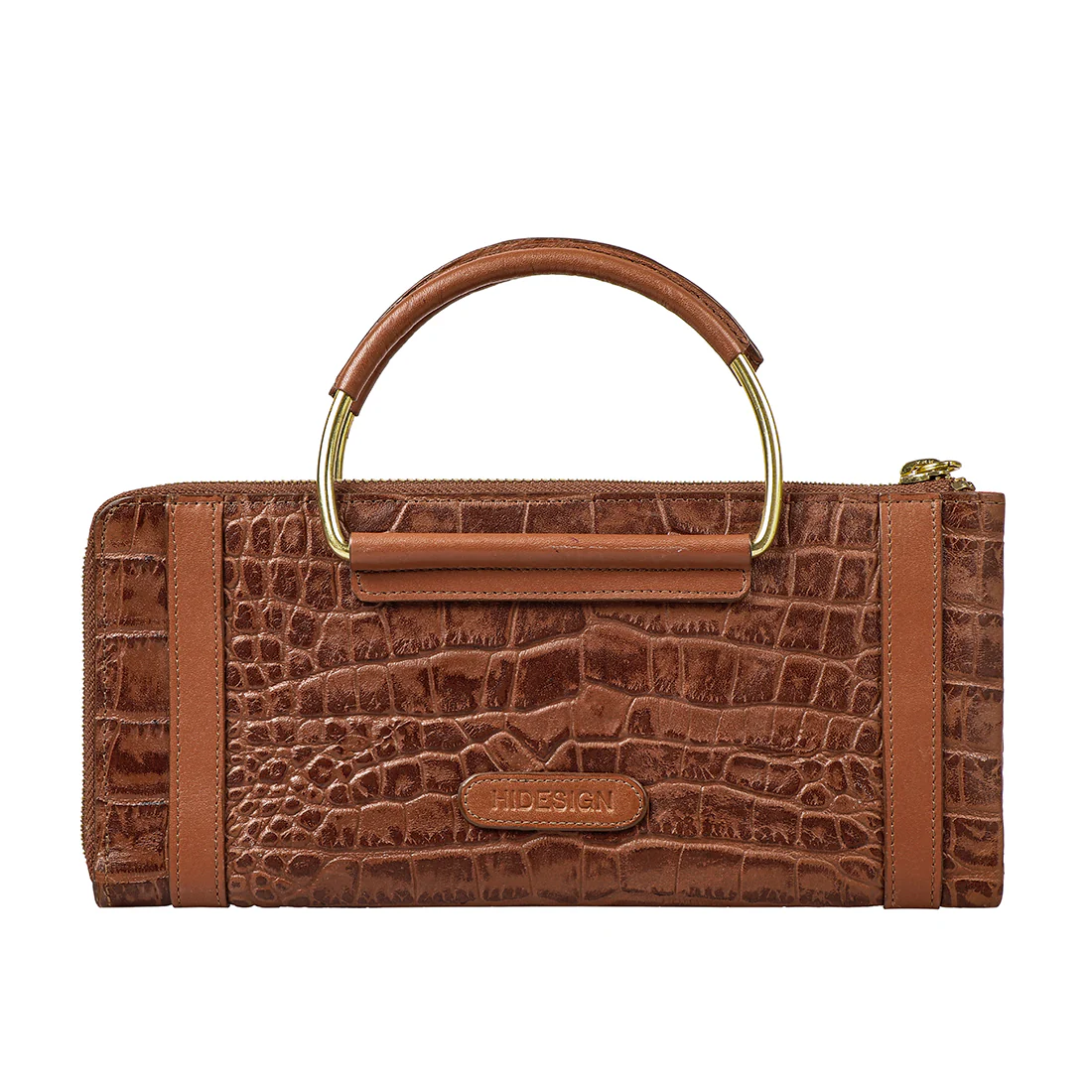 Affair W2  Tan Leather Zip Around Wallet - Image 3