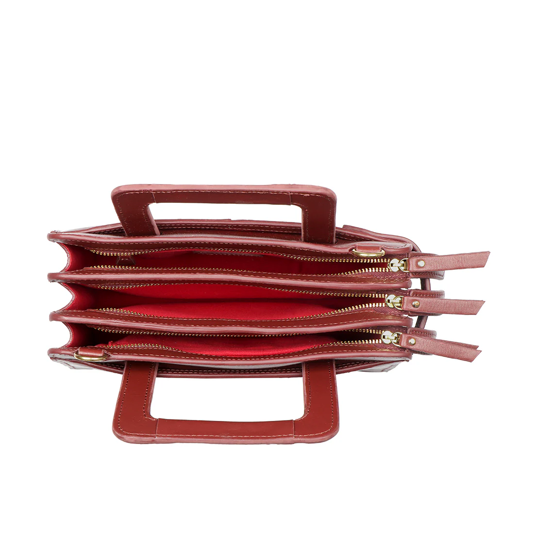 Aishi 01 Marsala Leather Satchel - Image 4