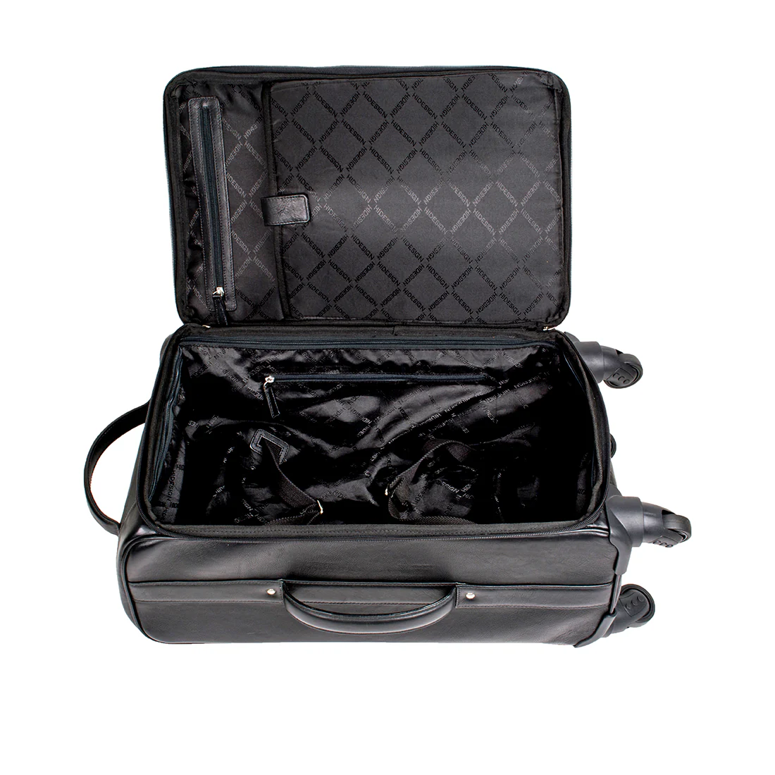 Alamo Black Leather Trolley Bag - Image 4