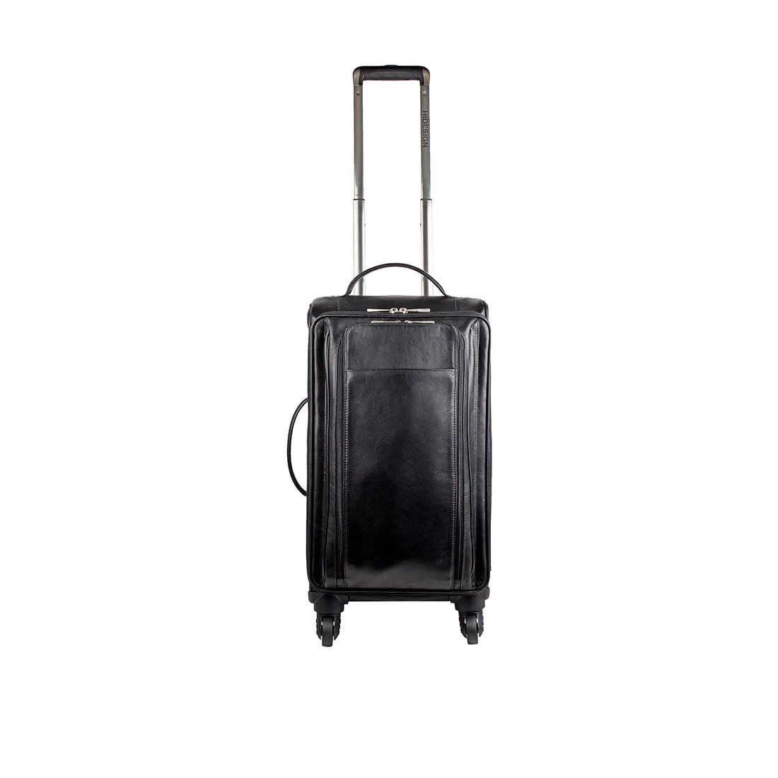 Alamo Black Leather Trolley Bag - Image 5