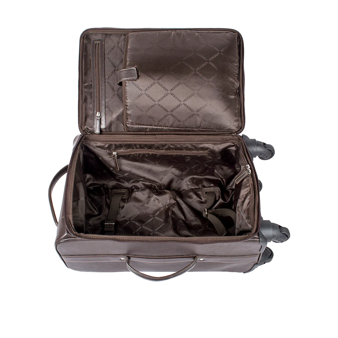 Alamo Brown Leather Trolley Bag - Image 5