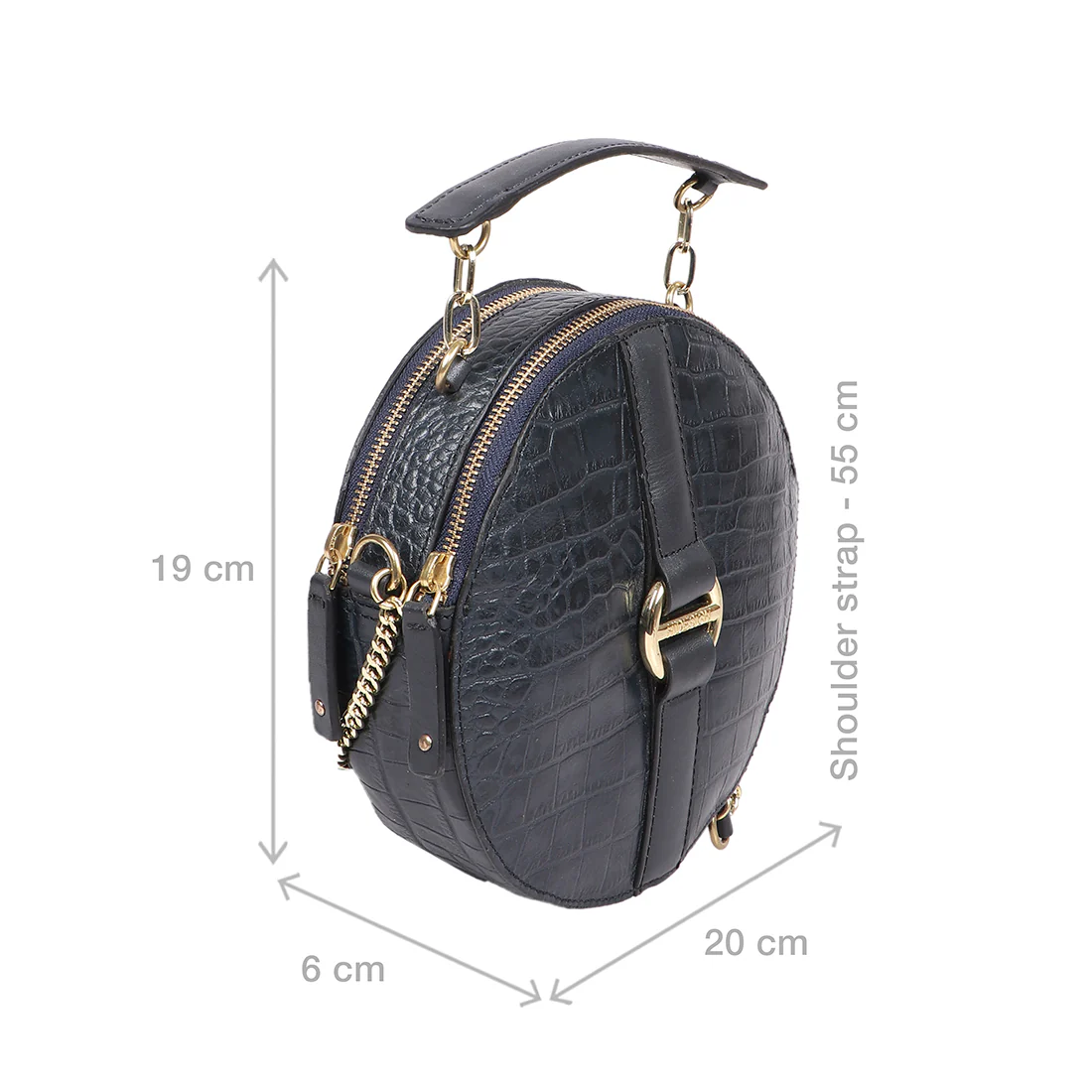 Alauis 02 Blue Leather Sling Bag - Image 2